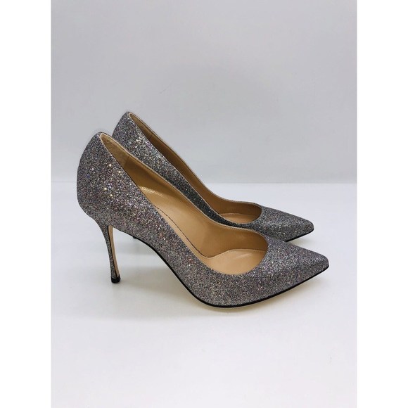 Sergio Rossi Women Godiva Pointed Toe Dress Pump Royal Degrade Silver EU 36 US 6 - Picture 7 of 11